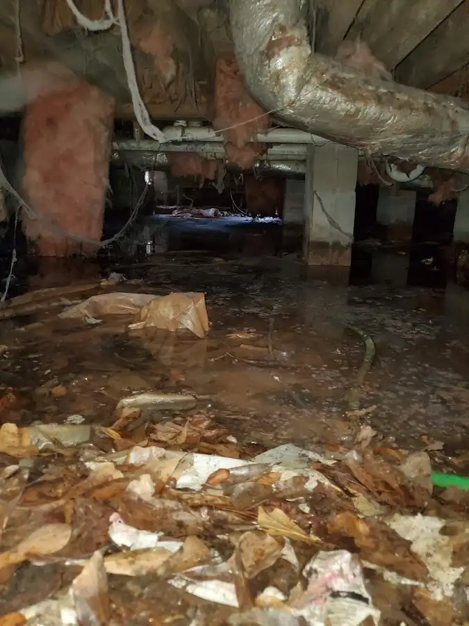 Crawl space flood assessment for Commercial Water Damage Restoration in Long Beach